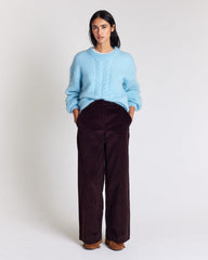 Pantalon Siméon velours chocolat