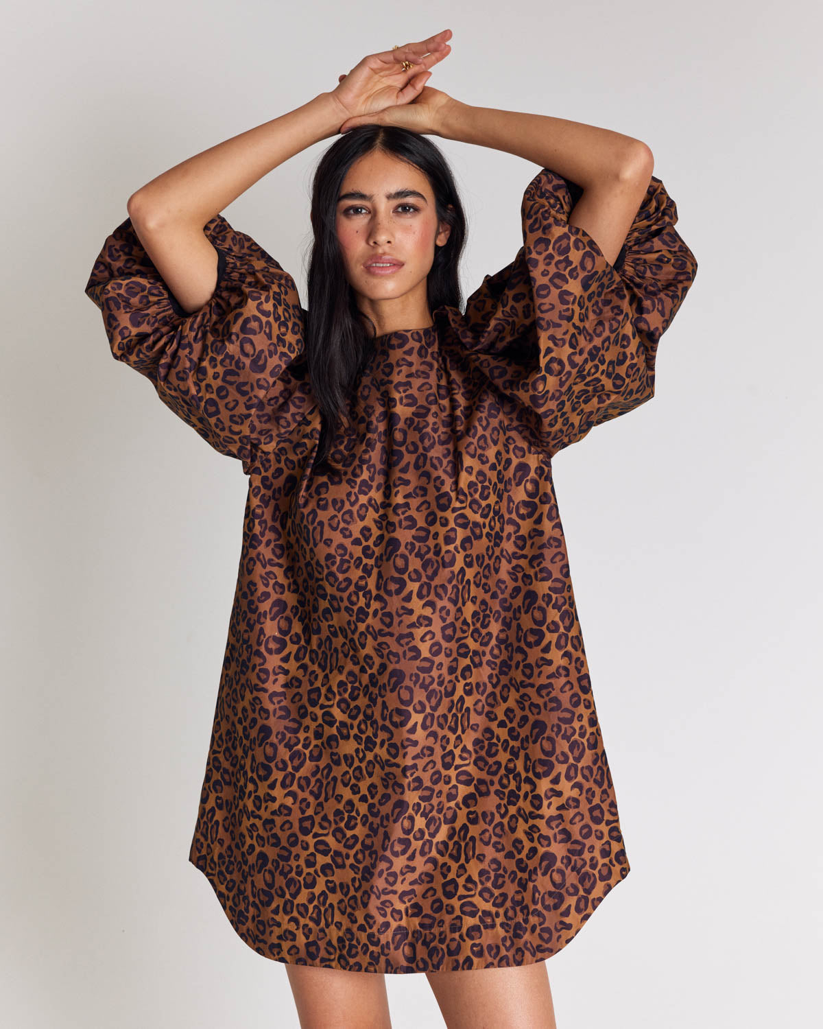 Robe Livia léopard noisette