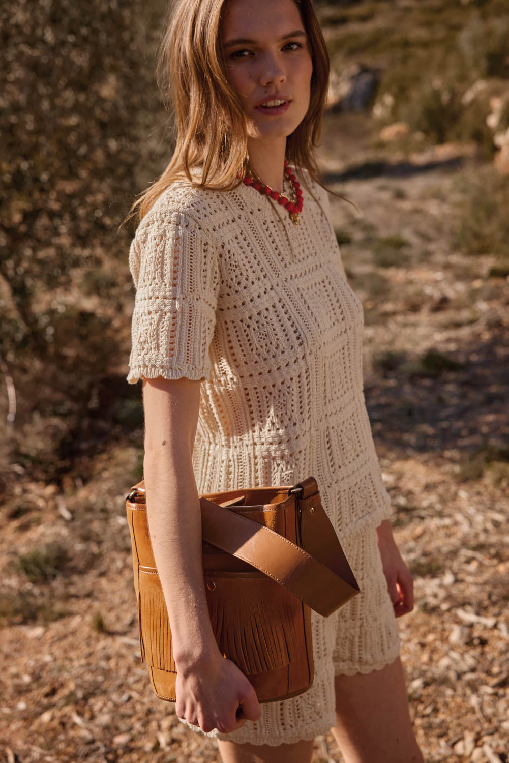 Sac Sofia franges camel