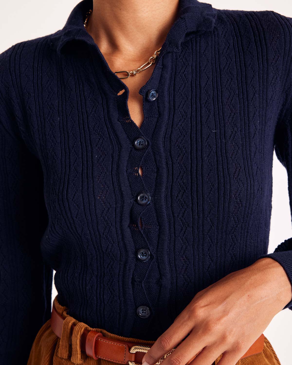 Cardigan Odile bleu marine