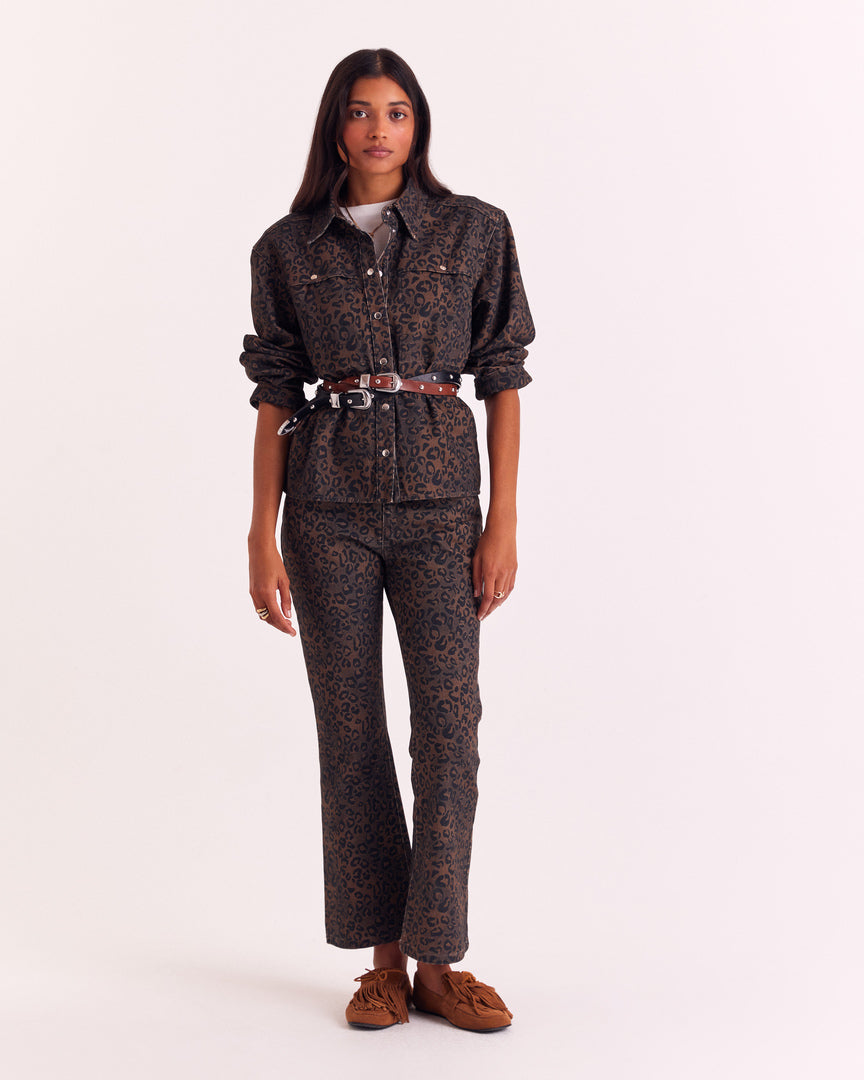Ceinture Cameron clouté camel