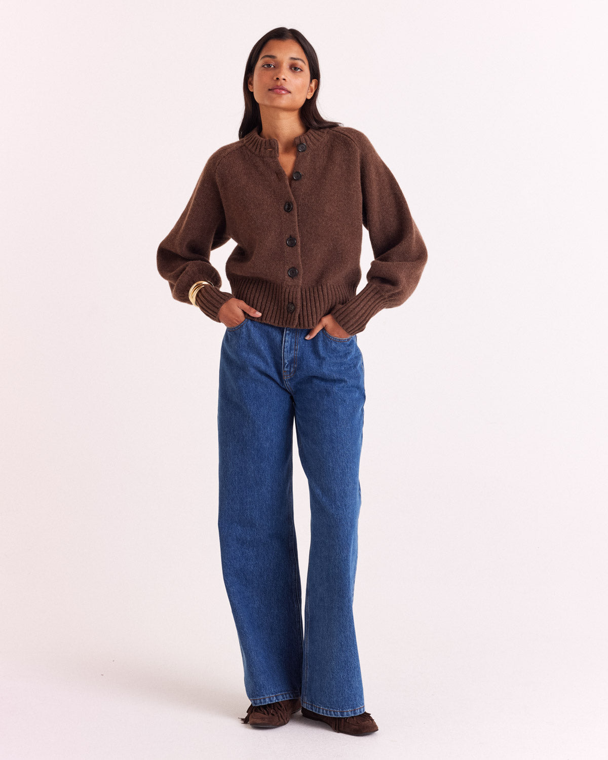 Cardigan Hilda marron