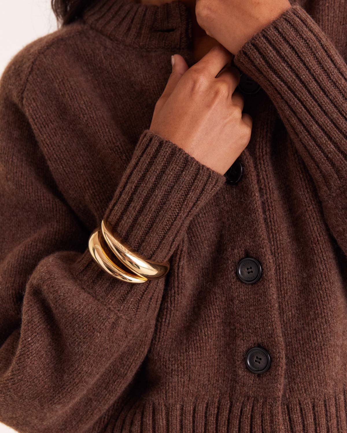 Cardigan Hilda marron