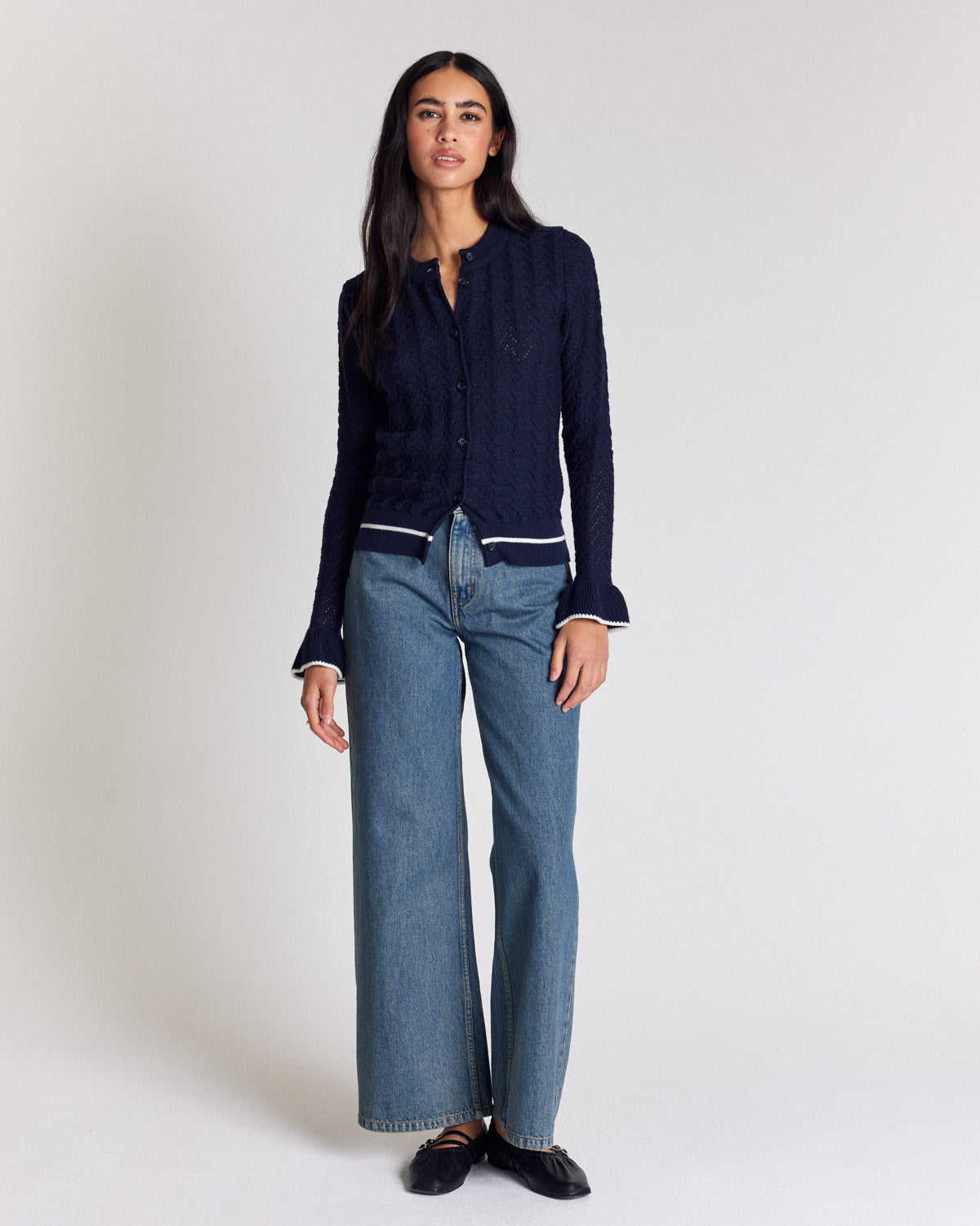Cardigan Adriana bleu marine