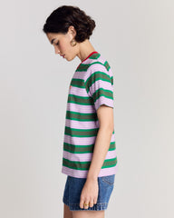 Tee Shirt Bree rayures marine et violet