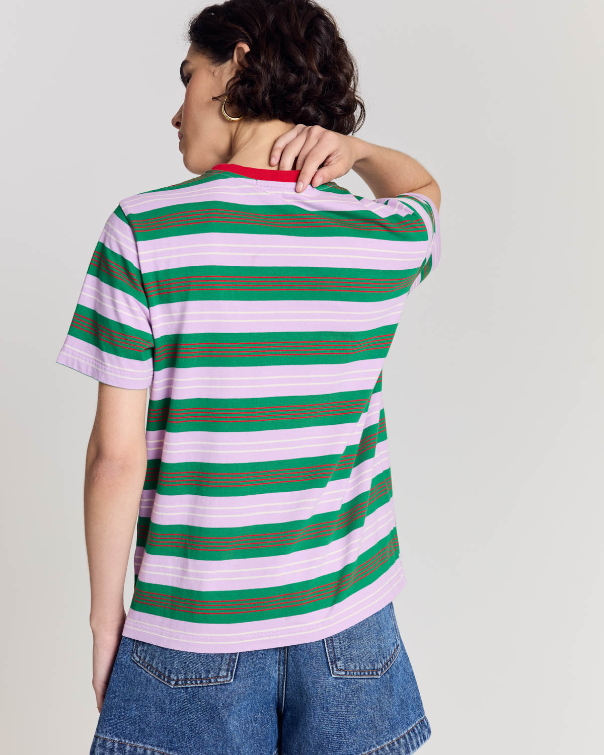 Tee Shirt Bree rayures marine et violet