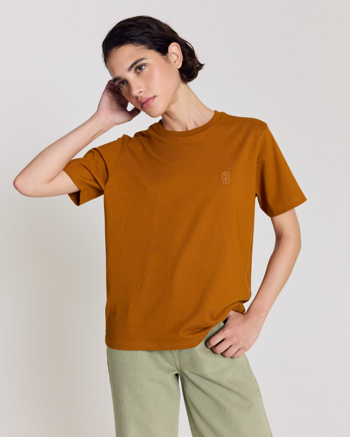 Tee-shirt Bree brodé cannelle
