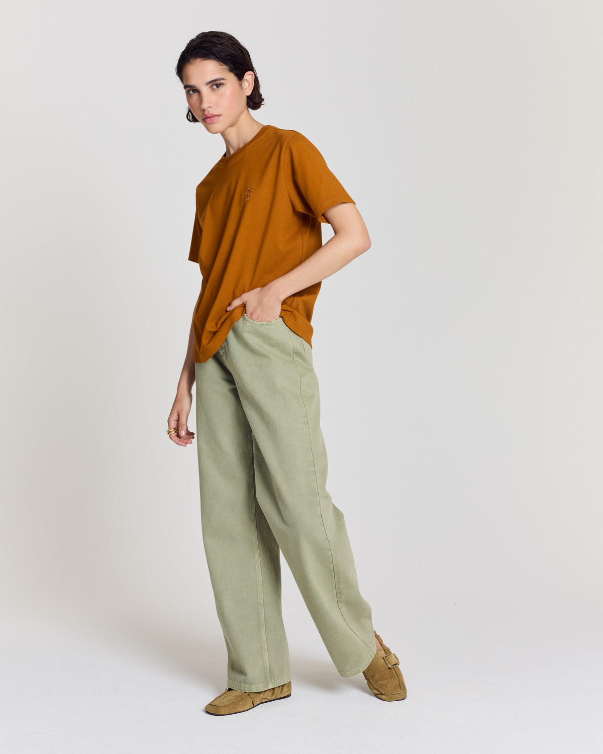 Tee-shirt Bree brodé cannelle