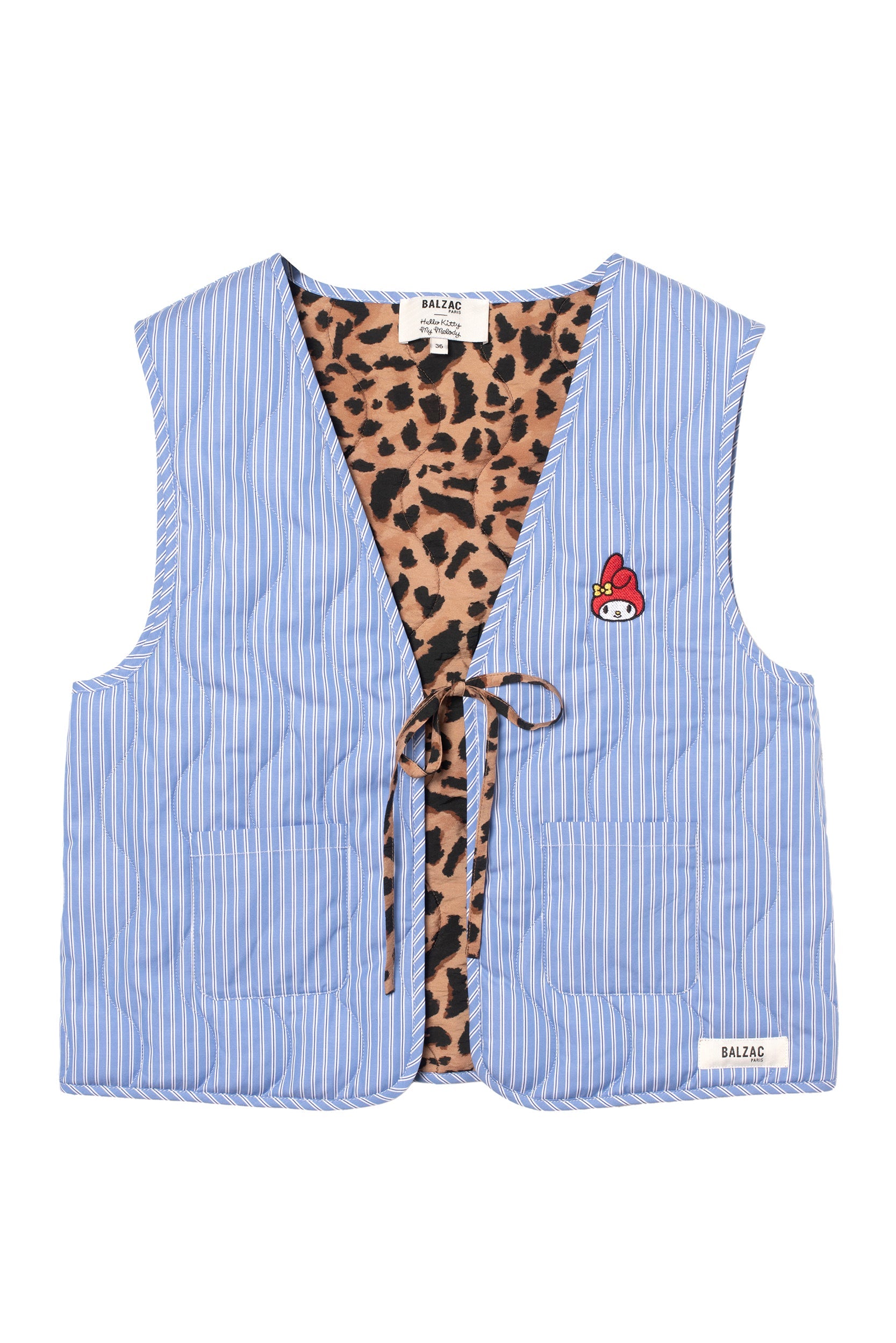 Gilet Nuance rayures bleu et blanc My Melody