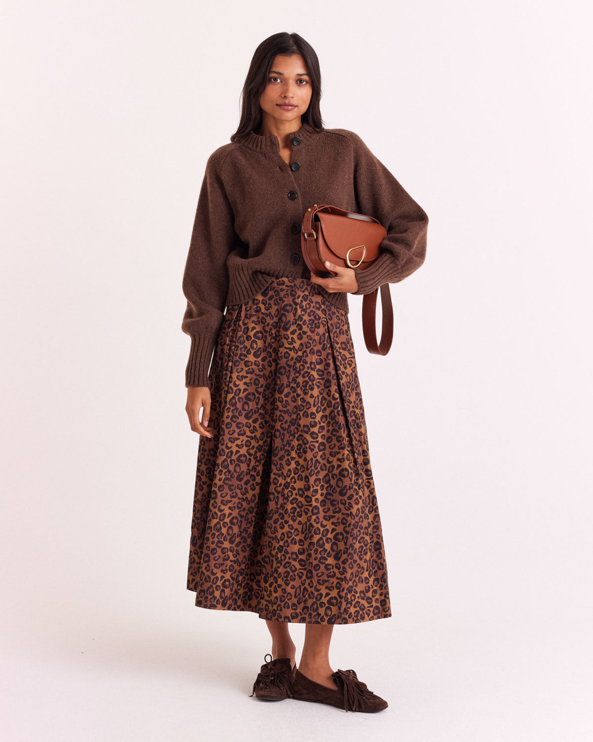 Cardigan Hilda marron