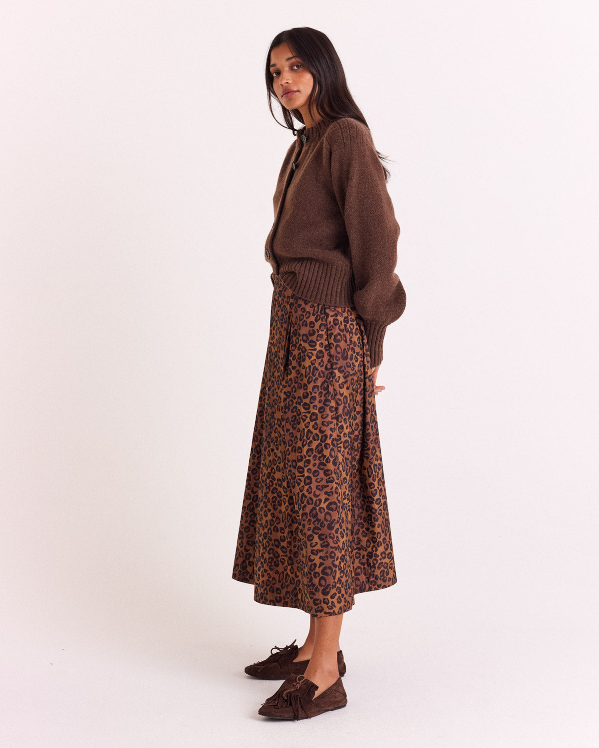 Cardigan Hilda marron