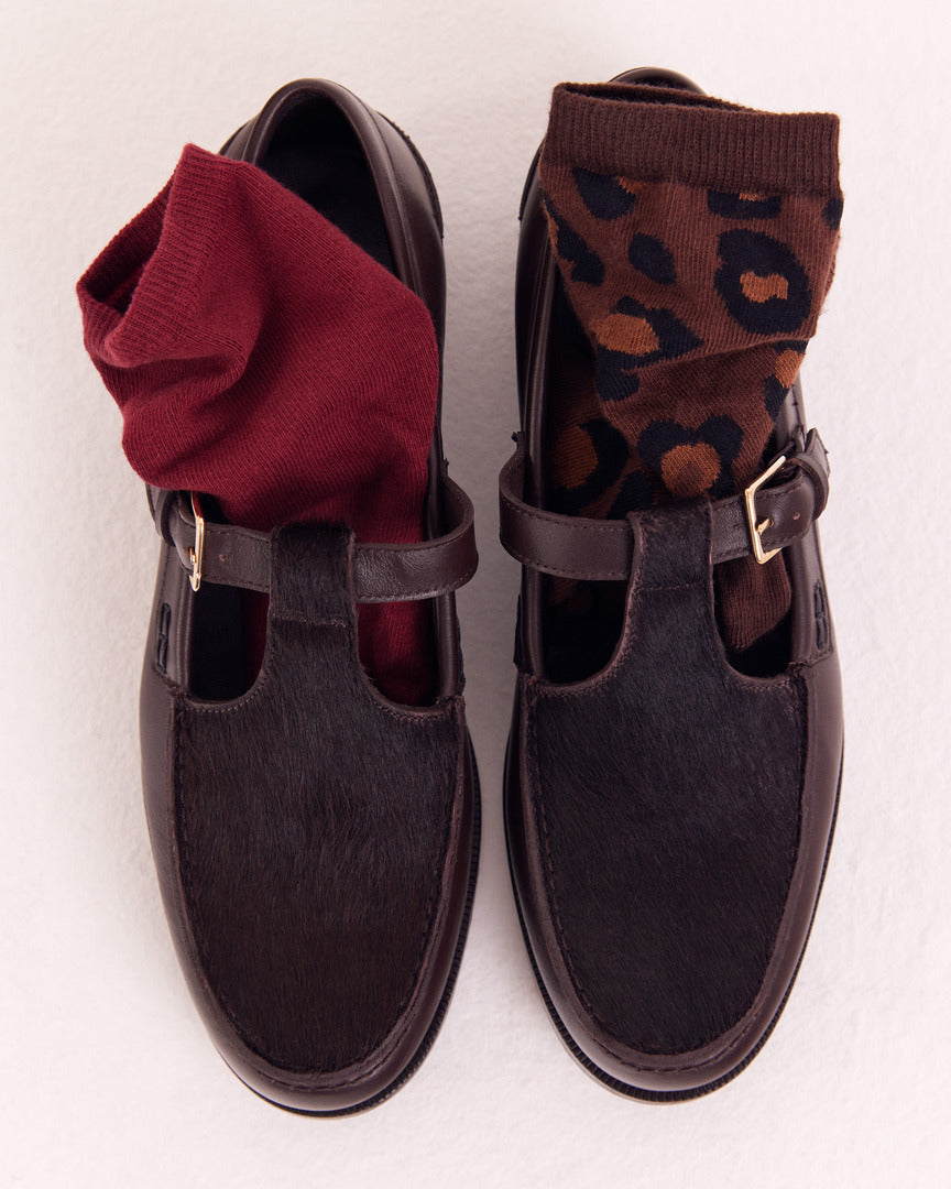 Mocassins Alban pony chocolat