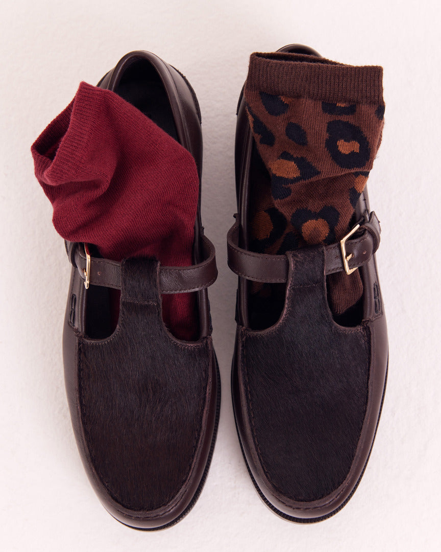 Mocassins Alban pony chocolat
