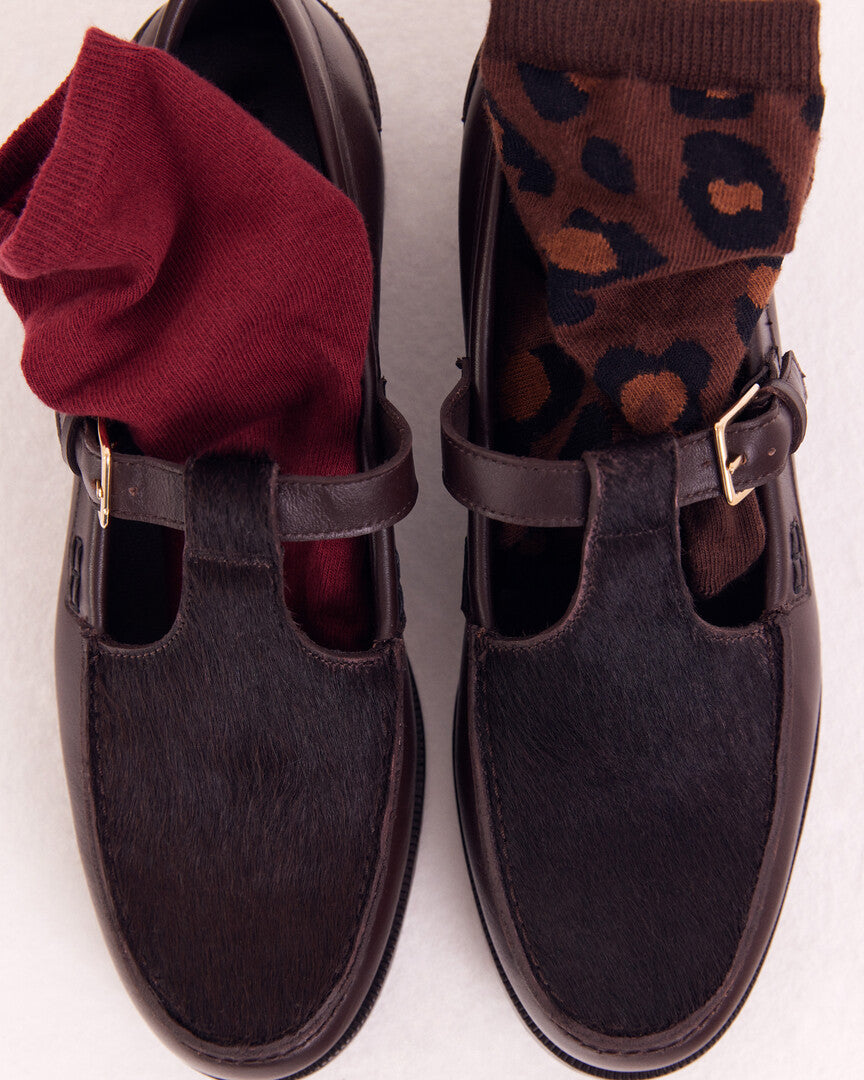 Chaussette Léo léopard fauve