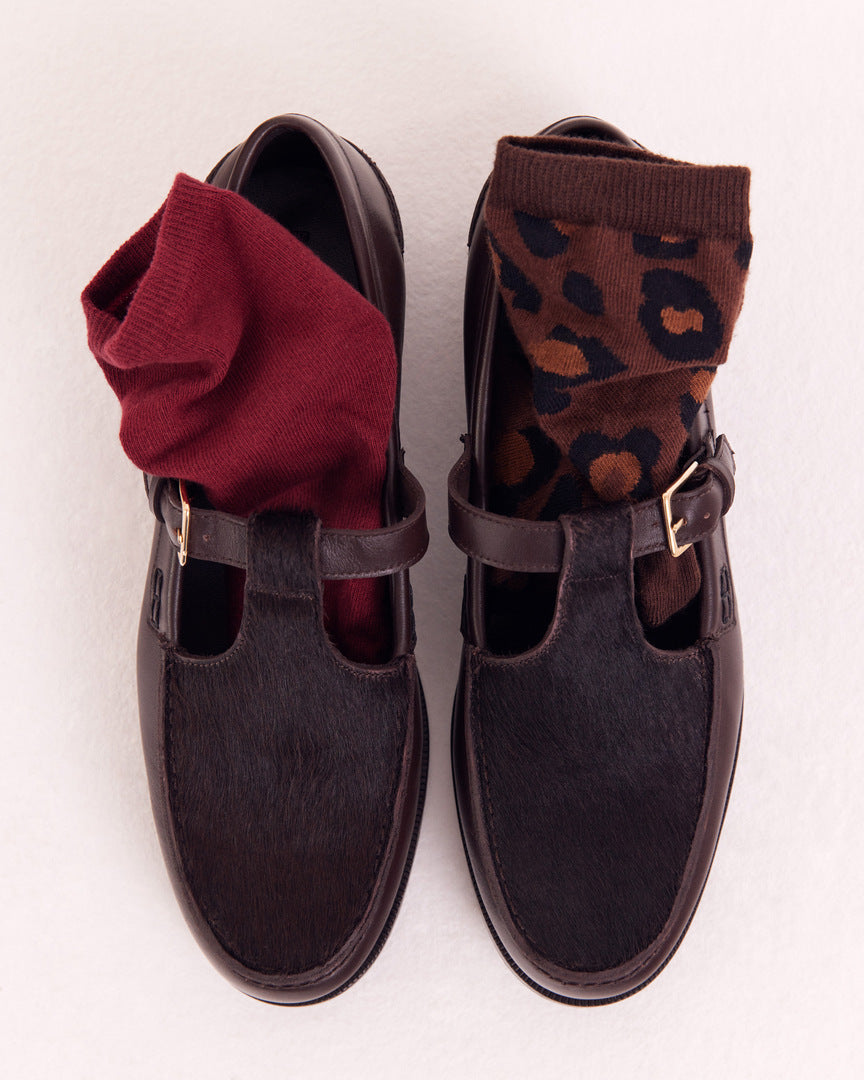 Mocassins Alban pony chocolat