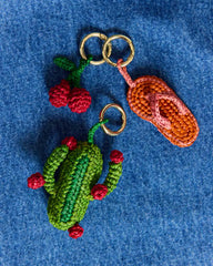 Porte-clés Cactus raphia