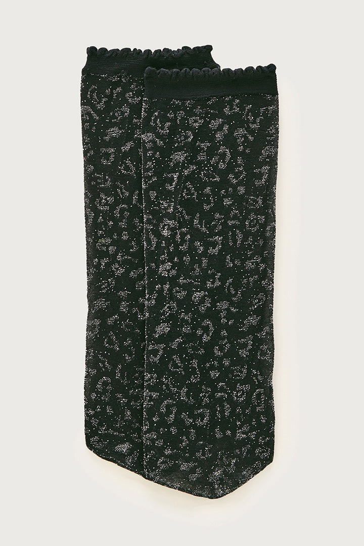 Socquette Maya noir irisé