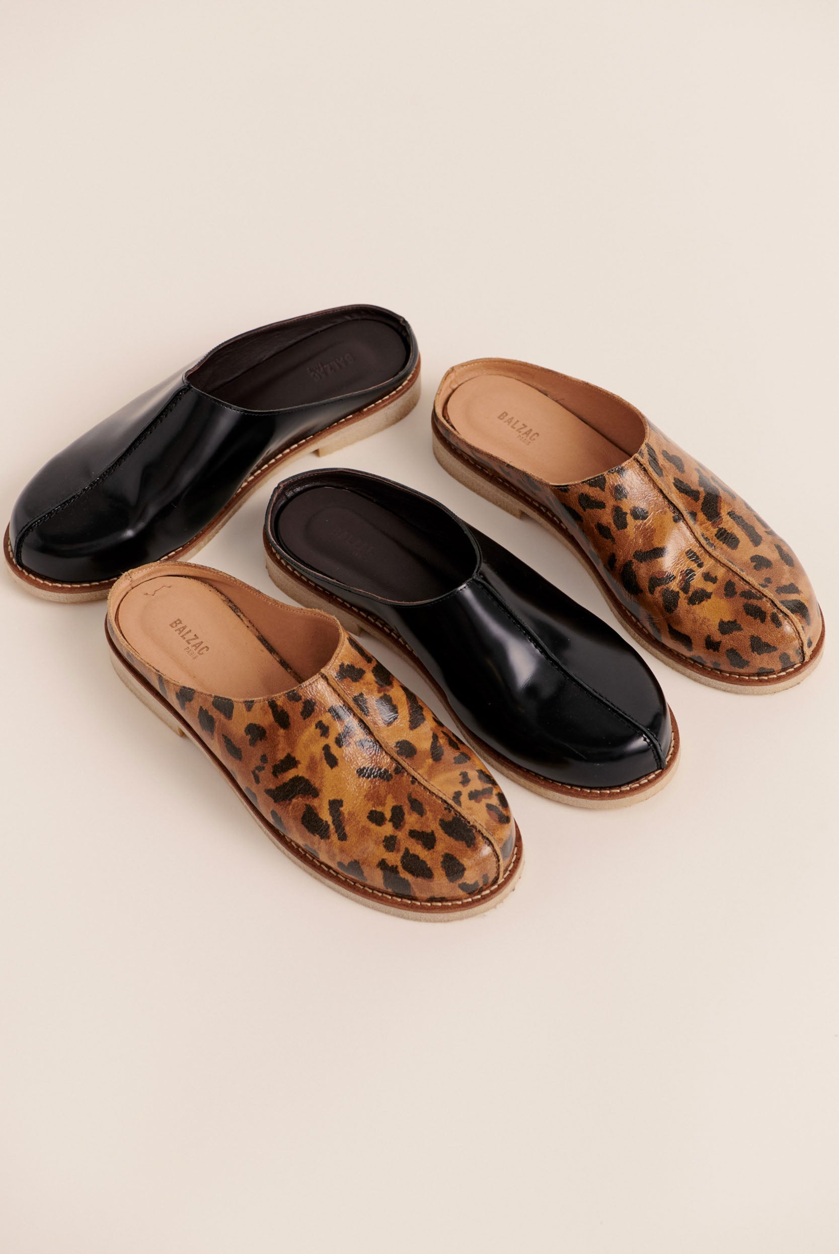 Sabot Gwendoline guépard cappuccino