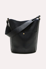 Sac Grand Sofia grainé noir intérieur marine