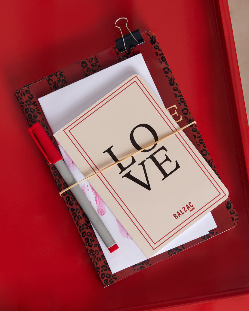 Carnet A6 ecru Love