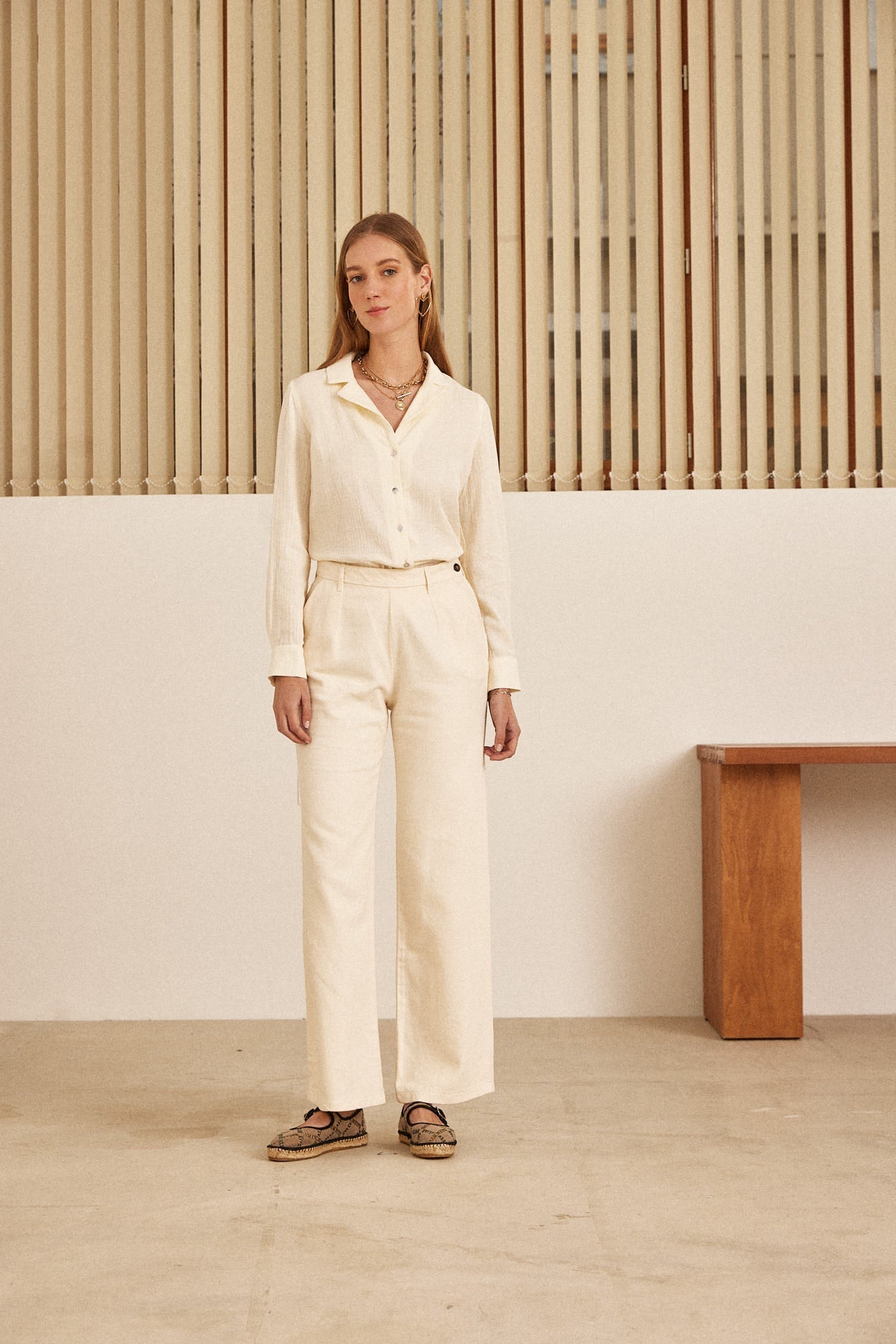 Pantalon Paolo crème brûlée