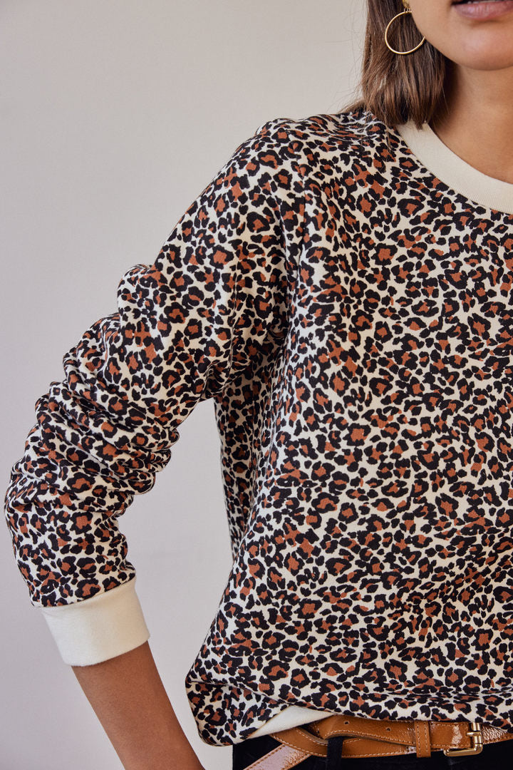 Sweat-shirt Ignace léopard
