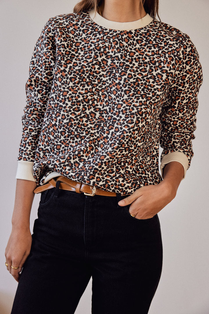 Sweat-shirt Ignace léopard
