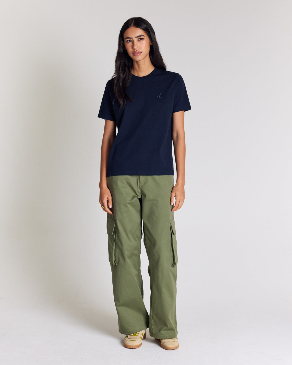 Tee-shirt Bree bleu marine brodé