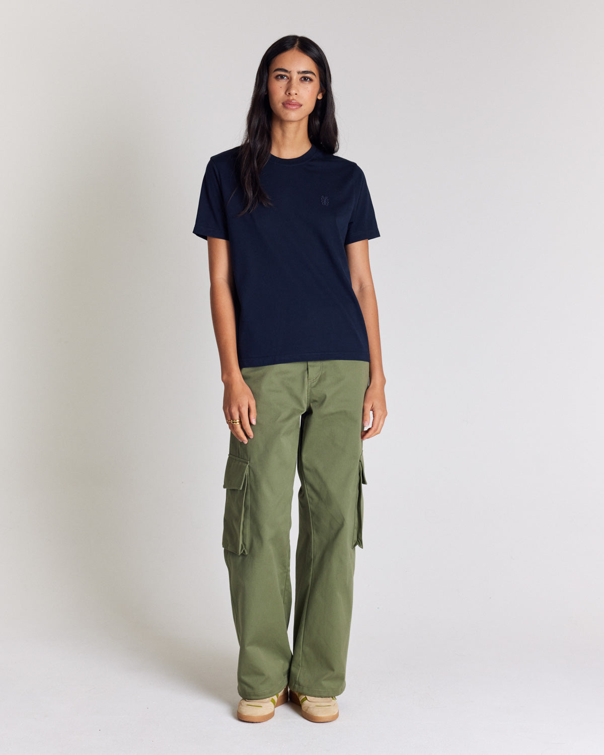 Tee-shirt Bree bleu marine brodé