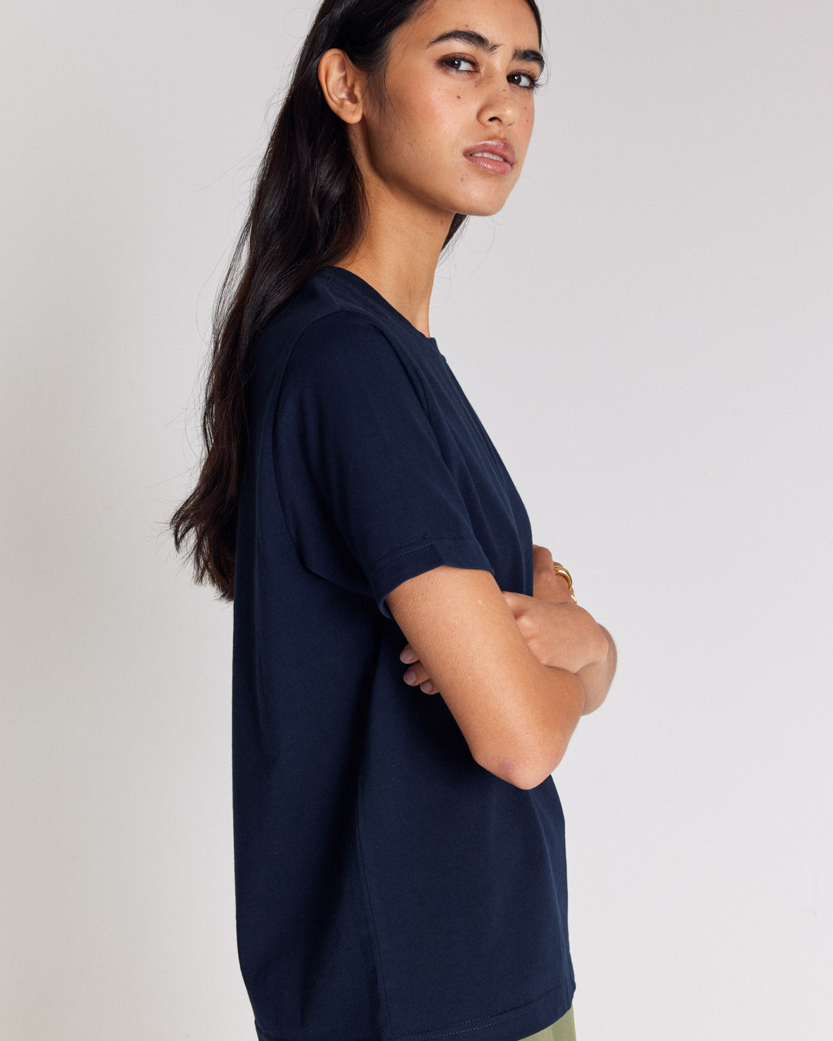 Tee-shirt Bree bleu marine brodé