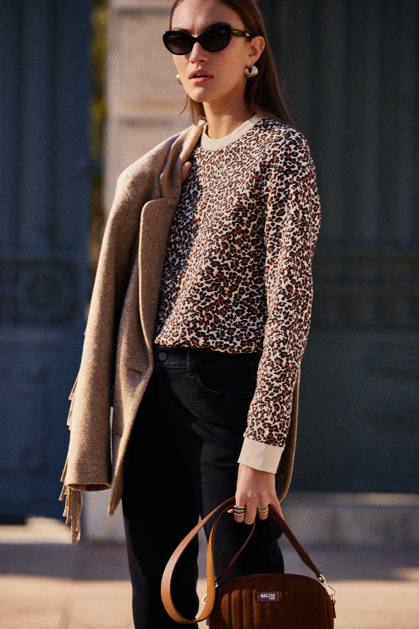 Sweat-shirt Ignace léopard