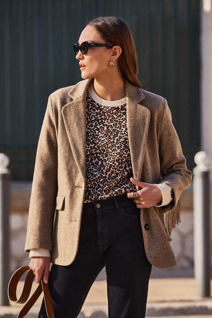 Sweat-shirt Ignace léopard