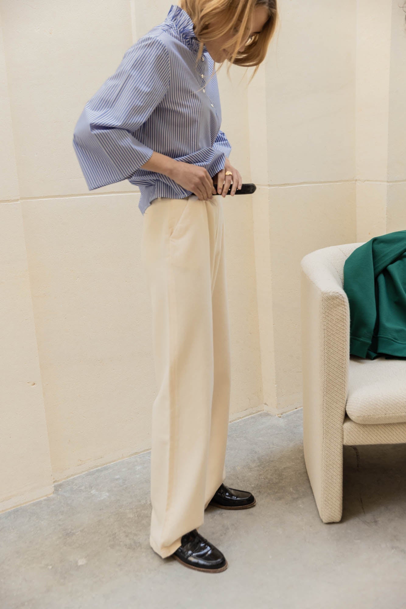 Pantalon Paolo crème brûlée