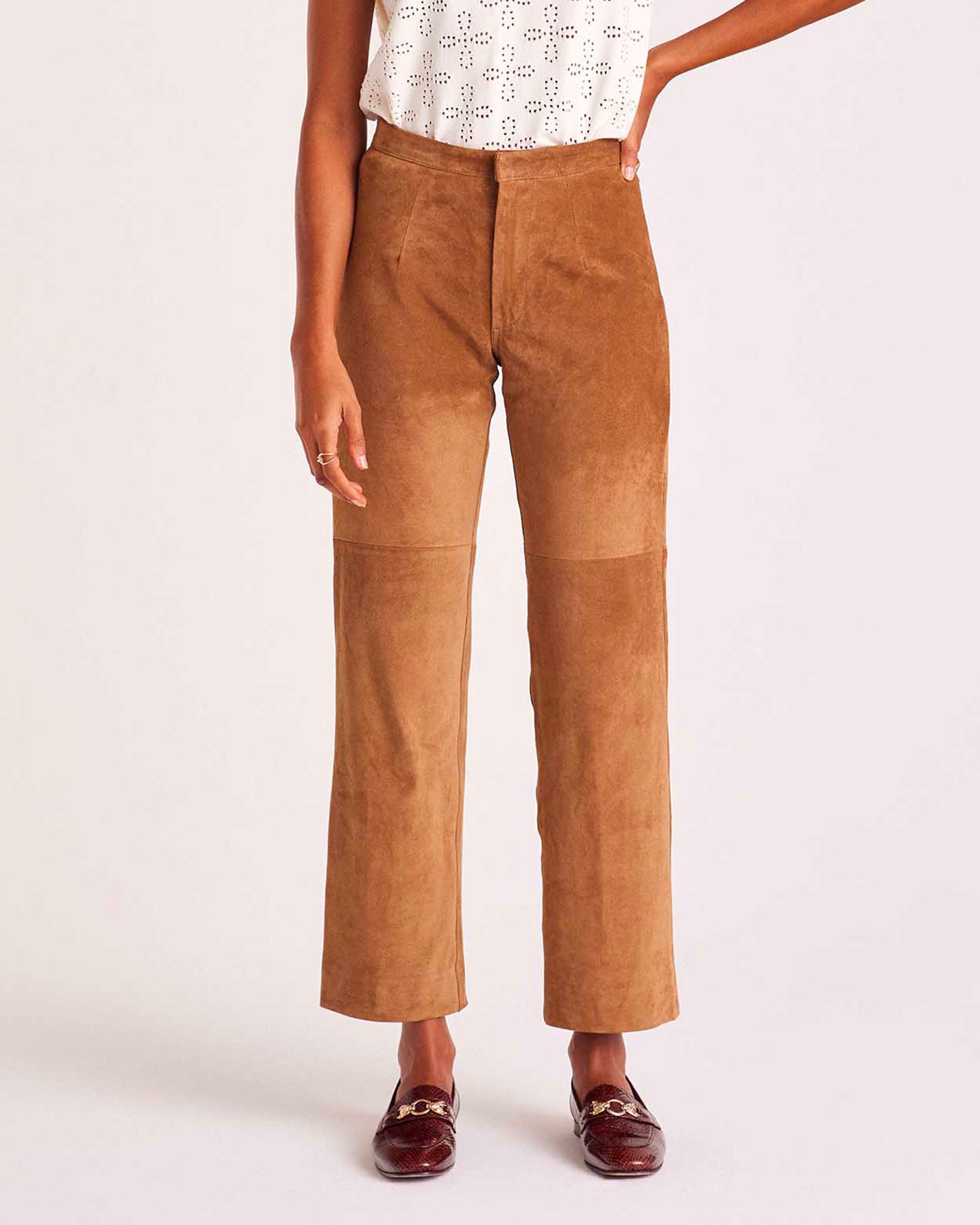 Pantalon Selby croute camel